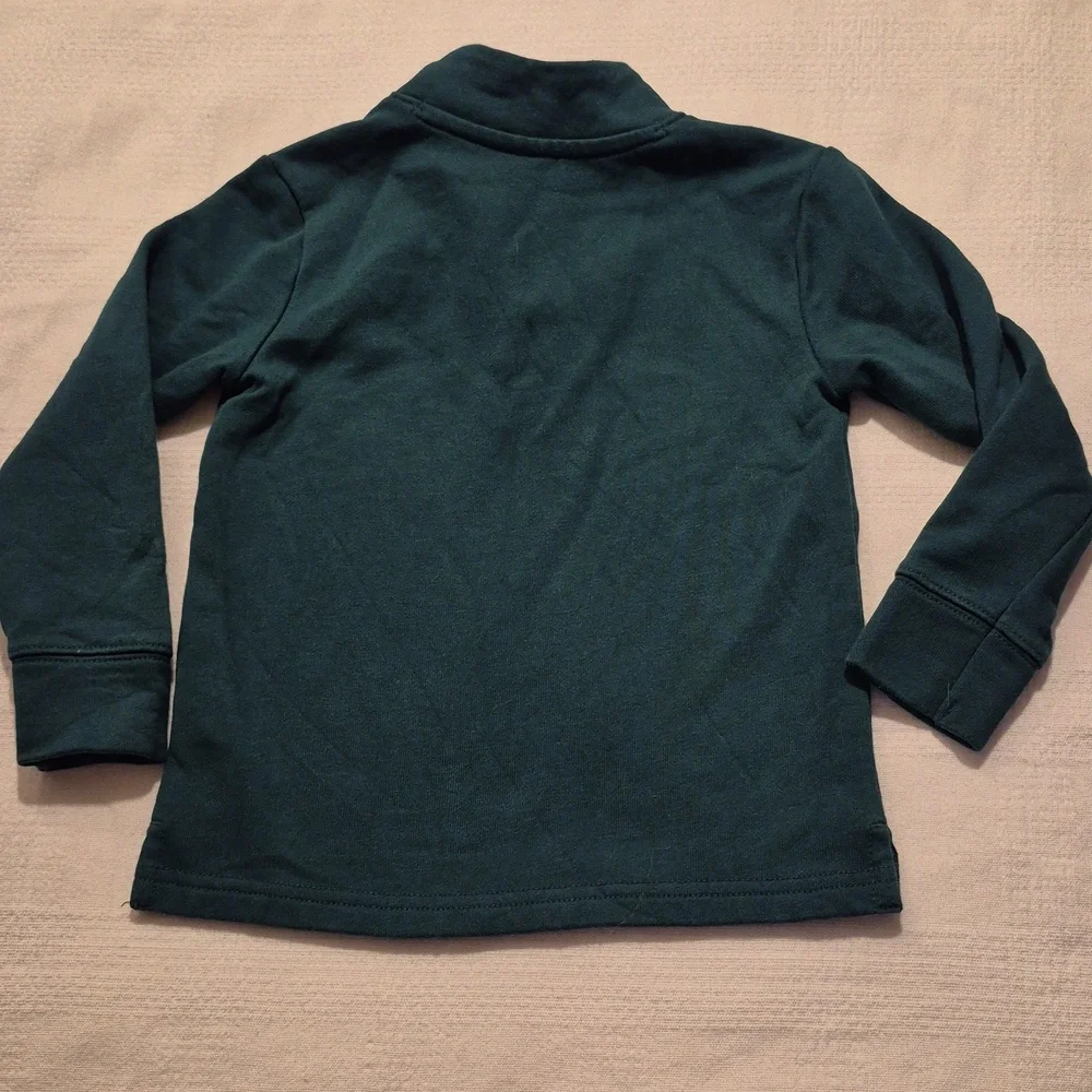 Janie and Jack boys size 3 green long sleeve 3 snap shirt VGUC - Picture 4 of 6
